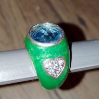 Масивен сребърен пръстен с аквамарин, снимка 15 - Пръстени - 43597275
