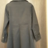 Черен шлифер елегантен , двуредно закопчаване , стегнат , изпечен плат, има гайки за носене по желан, снимка 7 - Шлифери - 37456579