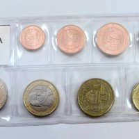 Пълен сет евромонети Австрия 2008 г.  от 1 цент до 2 евро, снимка 1 - Нумизматика и бонистика - 43744983