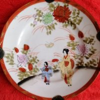 Каничка и чинийка от японски порцелан , снимка 1 - Сервизи - 36937732