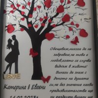 Постер с послание 3д сърца и декорация , снимка 1 - Картини - 39263400