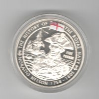 Guernsey-5 Pounds-2003-KM# 160a-Admiral Nelson-Silver Proof, снимка 3 - Нумизматика и бонистика - 37333260