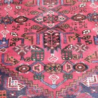 Ръчно тъкан вълнен Ирански килим.Антика за ценители., снимка 8 - Килими - 43698515