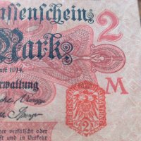 Райх банкнота - Германия - 2 марки 1914 година - 23605, снимка 4 - Нумизматика и бонистика - 33373532