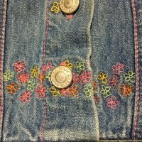3г детско дънково яке с бродерия цветя, снимка 7 - Детски якета и елеци - 27806781