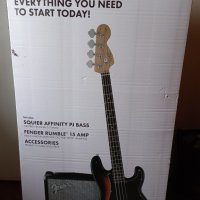 Fender Squier бас китара и усилвател, снимка 1 - Китари - 43959850