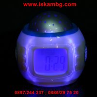 Музикален часовник с прожектор за звезди  код 1038, снимка 13 - Други стоки за дома - 26981784