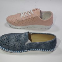 Дамски обувки на дупки 2021г. сини и розови, снимка 2 - Дамски ежедневни обувки - 32317277
