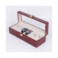 Луксозна дървена кутия с пиано лак за 6 броя часовници, снимка 6 - Други - 32209280
