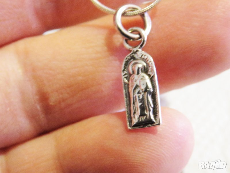 Сребърна икона и сребърно синджирче - притежавайте този медальон и нека тя, снимка 1