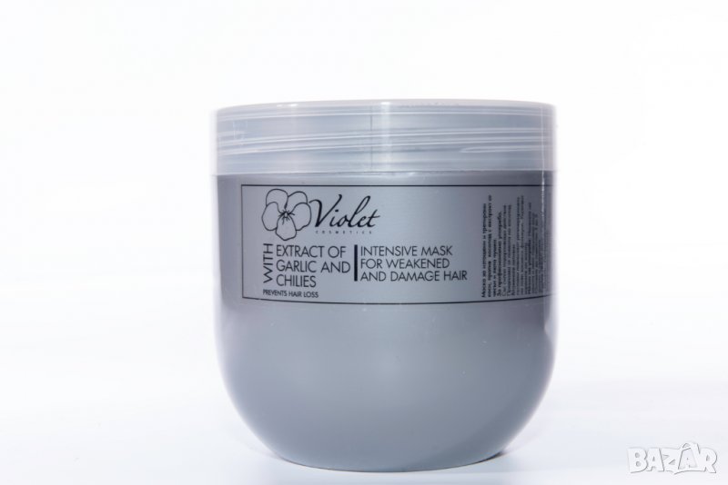 Професионална маска против косопад за изтощена и третирана коса с екстракт от чесън и чили - 1000мл., снимка 1