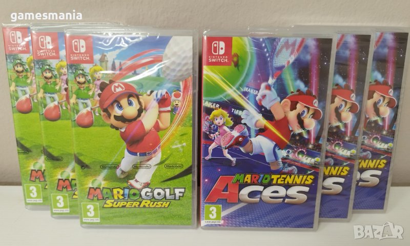 [NINTENDO Switch] НАЙ-ДОБРА Цена! НОВИ Mario Tennis и Mario Golf, снимка 1