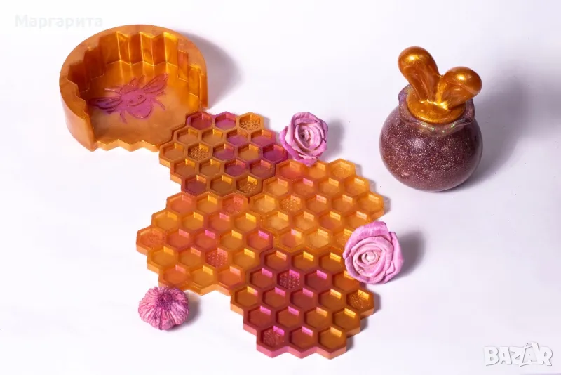 Великденски ръчно изработен комплект от епоксидна смола, снимка 1