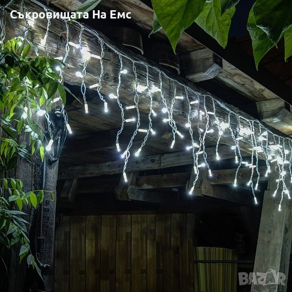 2️⃣5️⃣Метра Висящи Коледни Лампи Тип ЗАВЕСА Екстериор/ Интериор Влагоустойчиви Подходящи и за Външна, снимка 1