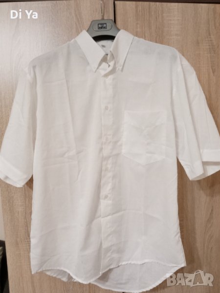 Бяла риза с къс ръкав ,размер 40, снимка 1