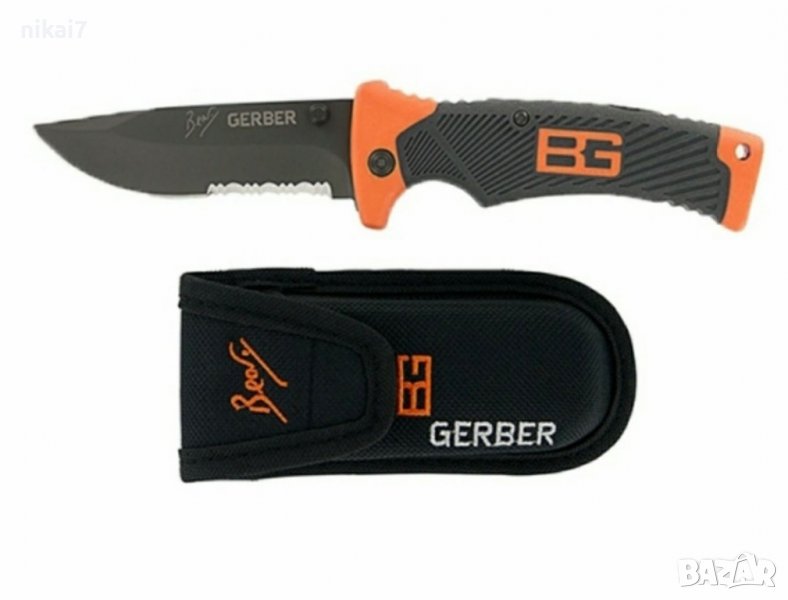 ловен нож тактически GERBER за оцеляване комбинирано острие мега здрав , снимка 1