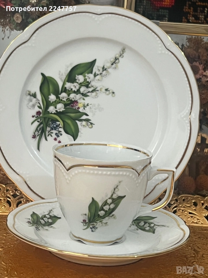 Троен сет порцелан Момина Сълза , снимка 1