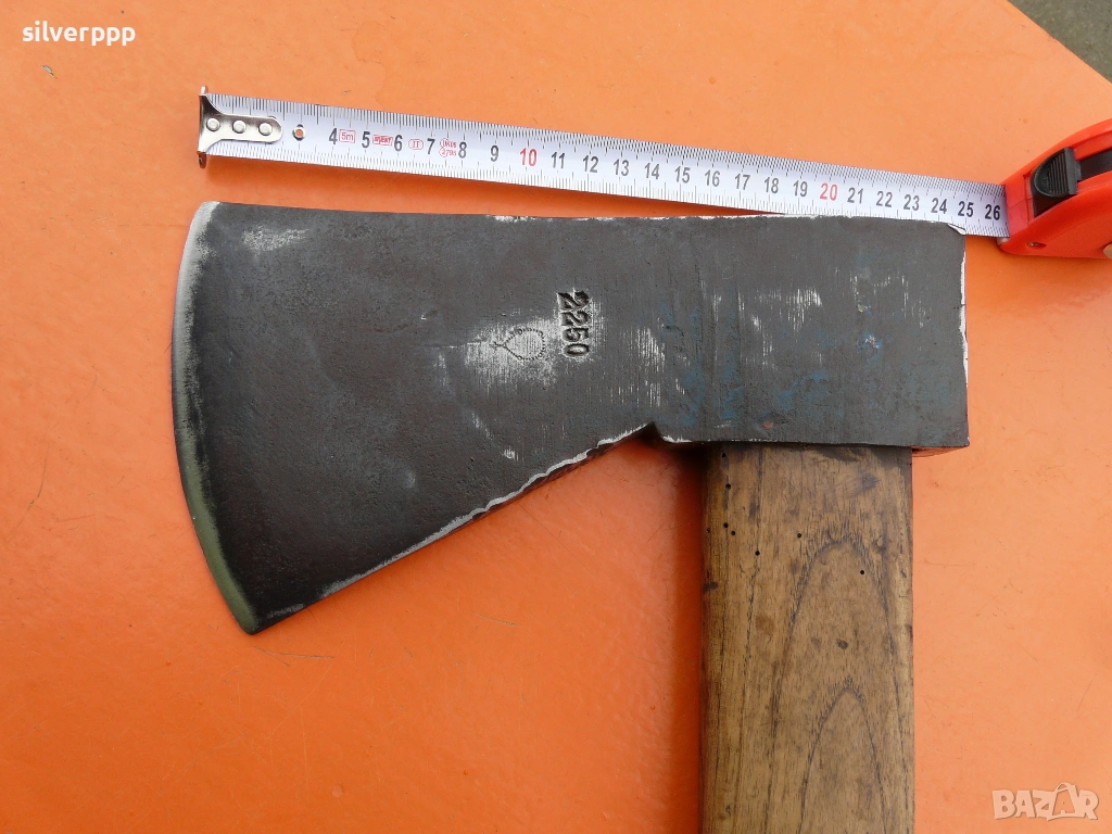  Огромен стар кован топор - 599 , снимка 1