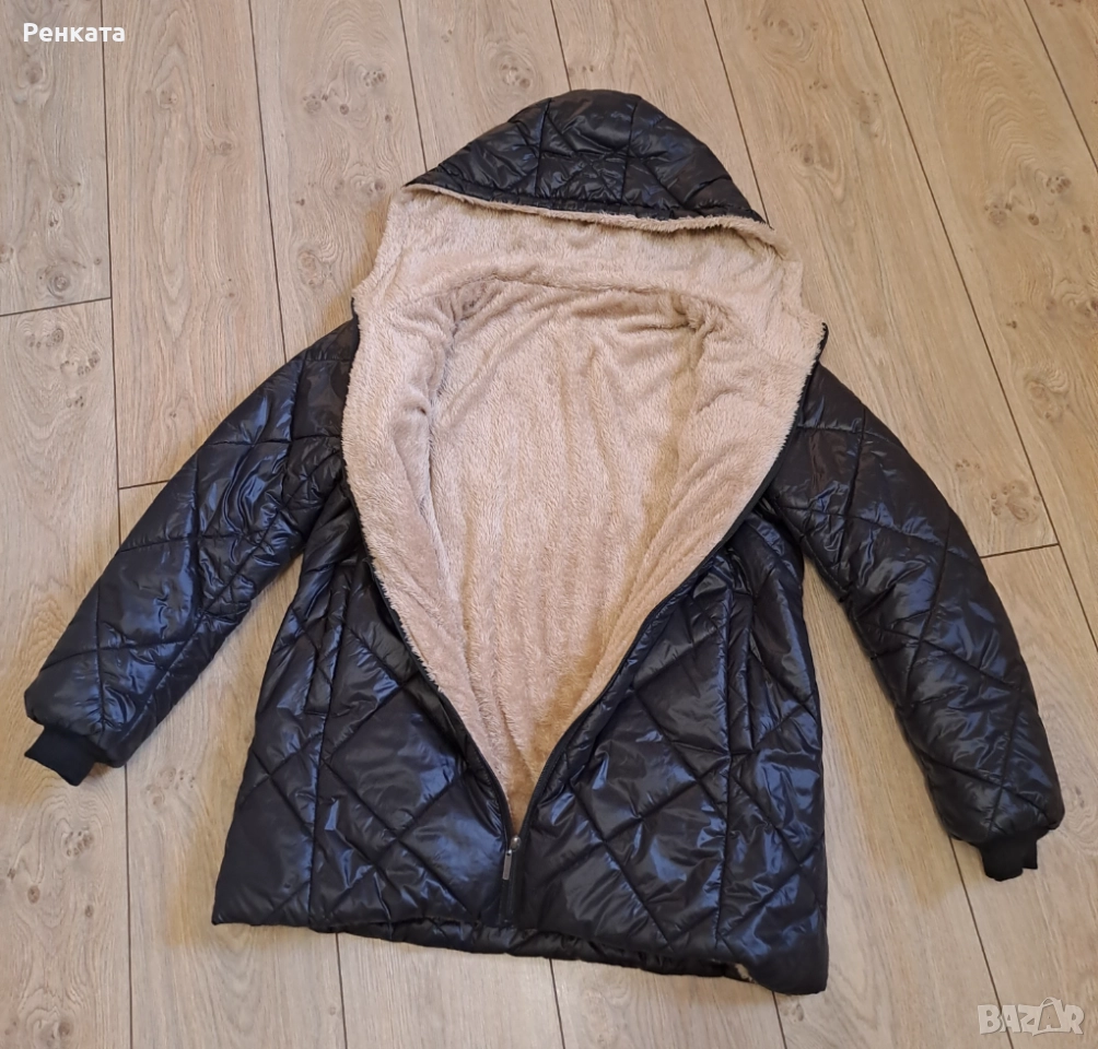 Дамско топло якенце с качулка, снимка 1
