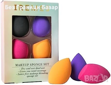 Нови 4 Броя Грим Гъби Блендъри за нанасяне равномерен грим Жени , снимка 1