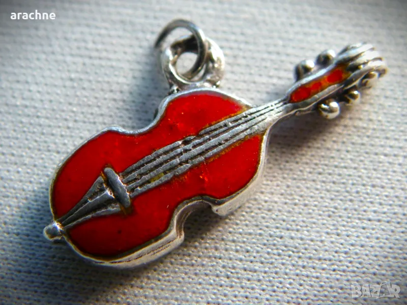 "Професионален" сребърен медальон с емайл, снимка 1