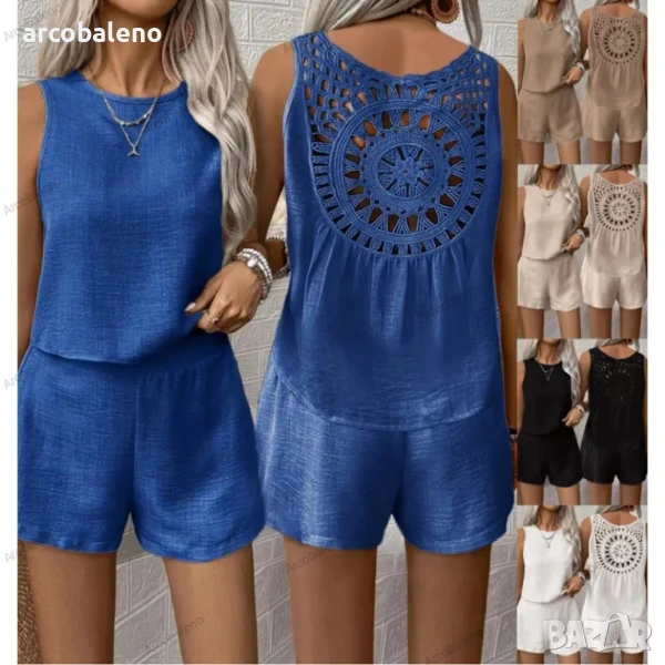 Ежедневен дамски летен комплект от две части, 5цвята , снимка 1