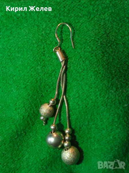 АРТИСТИЧНА ДЕБЕЛО ПОСРЕБРЕНА ФЕШЪН ОБЕЦА от БЛАГОРОДНА НЕРЪЖДАЕМА СТОМАНА с ПЕЧАТ 925 / 74271, снимка 1