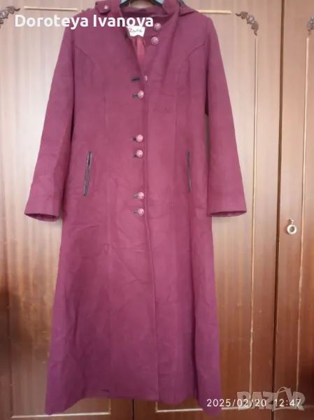 Дамско палто с качулка /вталено/, снимка 1