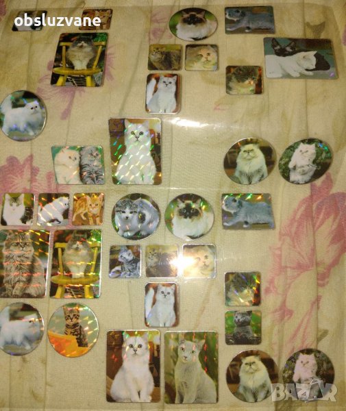35 бляскави лепенки с котенца, снимка 1