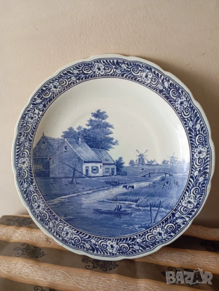 Декоративна чиния за стена блу делф, снимка 1