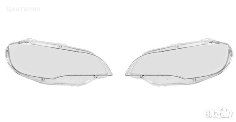 Комплект Стъкла за фар фарове BMW X6 E71 ляво и дясно stykla, снимка 1