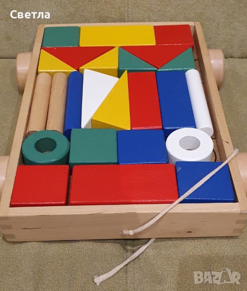 Дървен сортер количка, снимка 1