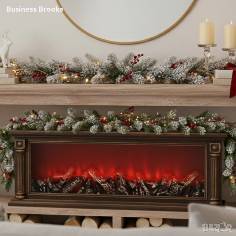 LED камина с ефект на жар – уют и атмосфера без дим и огън, снимка 1
