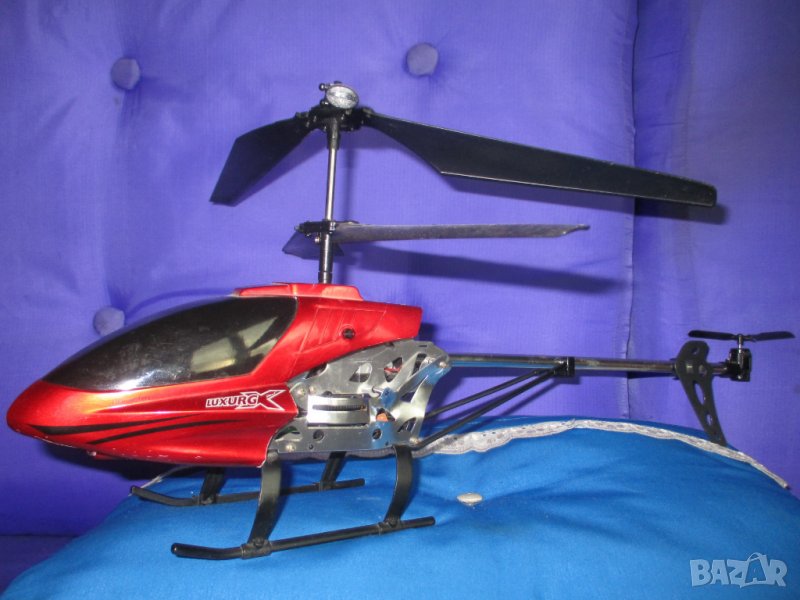 Радио управляем 50см хеликоптер с жироскоп и LED светлини, вертолет, дрон, снимка 1