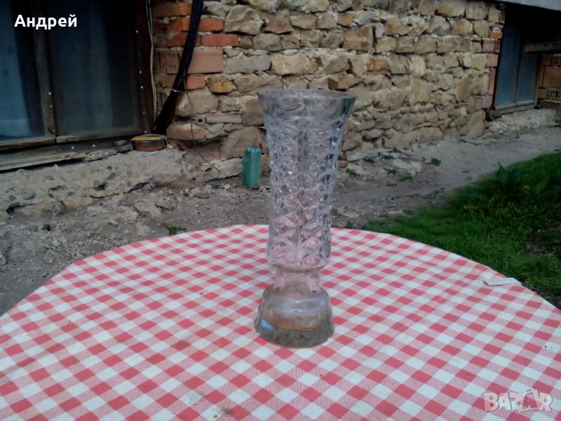 Стара стъклена ваза #6, снимка 1