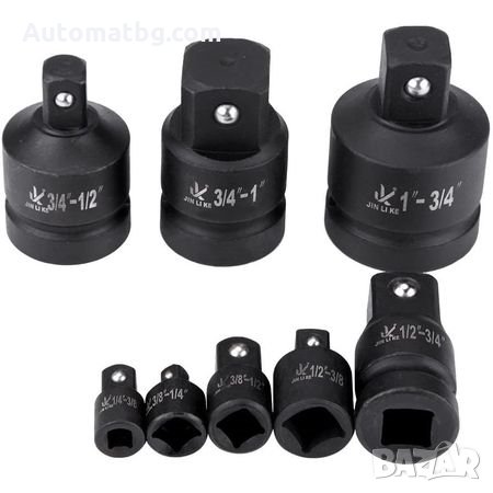 Преходници адаптери Automat, ковани, за гайковерт, 8 части, снимка 1