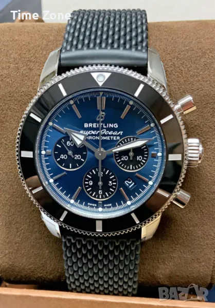 Breitling Superocean Heritage II B01 Chronograph 44mm Steel Blue Dial Ceramic Различни Варианти, снимка 1