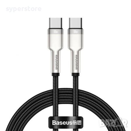 Кабел USB Type C - Type C M/M 1m 100W Baseus CATJK-C01 Черен Cable USB Type-C to Type-C, снимка 1