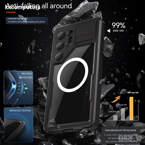 Samsung Galaxy S25 Ultra REDPEPPER Водоустойчив / Удароустойчив Калъф с Магнитна Съвместимост + Скри, снимка 1