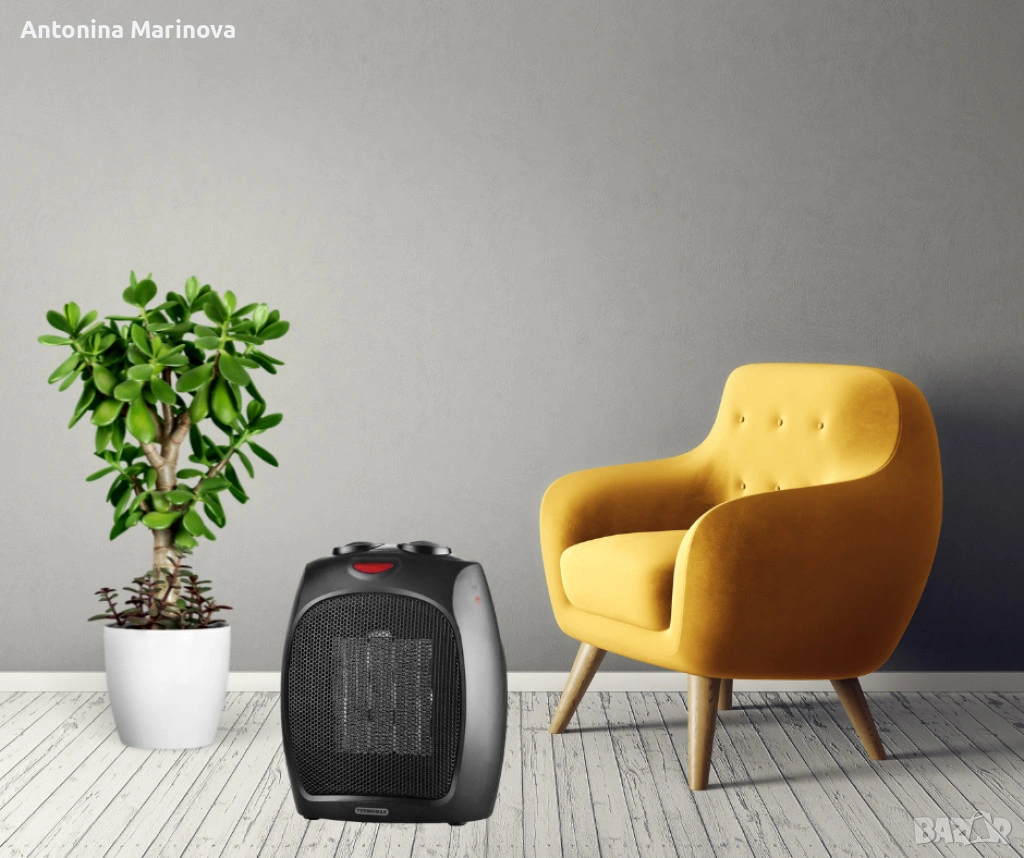 Керамична вентилаторна печка , 1500W – Компактно и ефективно отопление за вашия дом., снимка 1