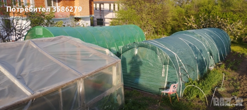 продавам 3 оранжерии 80 кв.м., снимка 1