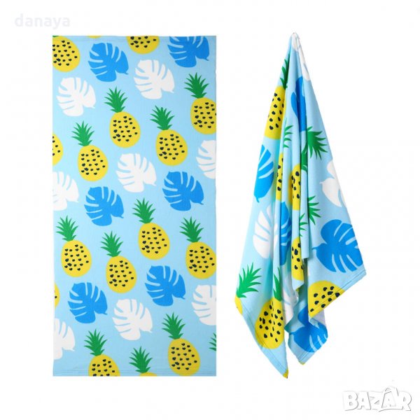 2096 Плажна кърпа Ананаси хавлия за плаж 72x150cm, снимка 1