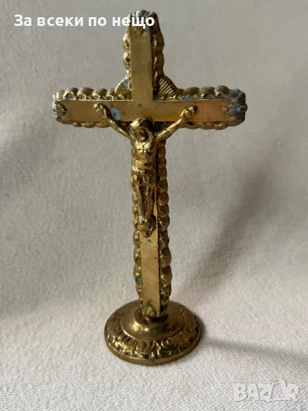 Стар бронзов кръст 16х9см, снимка 1
