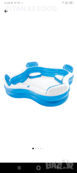 Надуваем басейн Intex Swim Center с 4 стола с облегалка, снимка 1