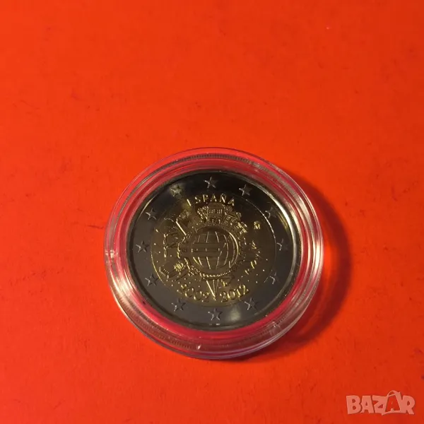 Испания 2 евро 2012 10 години от въвеждането на еврото, снимка 1