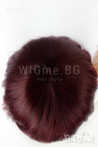 Червена перука на вълни с бретон Дейзи, снимка 5 - Аксесоари за коса - 37905835