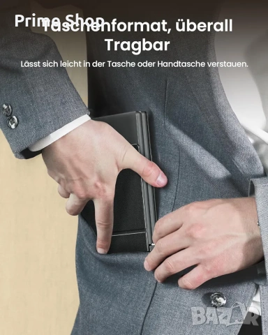 Сгъваема Bluetooth клавиатура ProtoArc XK04, 3 BT канала + стойка за телефон, снимка 5 - Клавиатури и мишки - 53541610