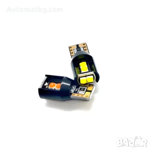  	LED крушки Automat, Диодни, T10, 12V, 6 SMD, 6000К, К-т 2бр 