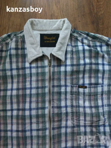Wrangler Vintage Authentic Western Corduroy Zip Shirt - мъжка връхна риза КАТО НОВА , снимка 2 - Ризи - 47906326