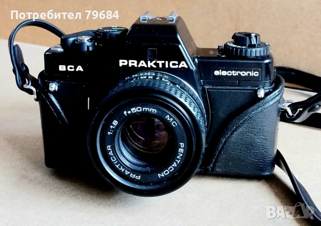 Фотоапарат "Praktica" BCA Elektronic, комплект обективи и светкавица, снимка 2 - Фотоапарати - 51403060